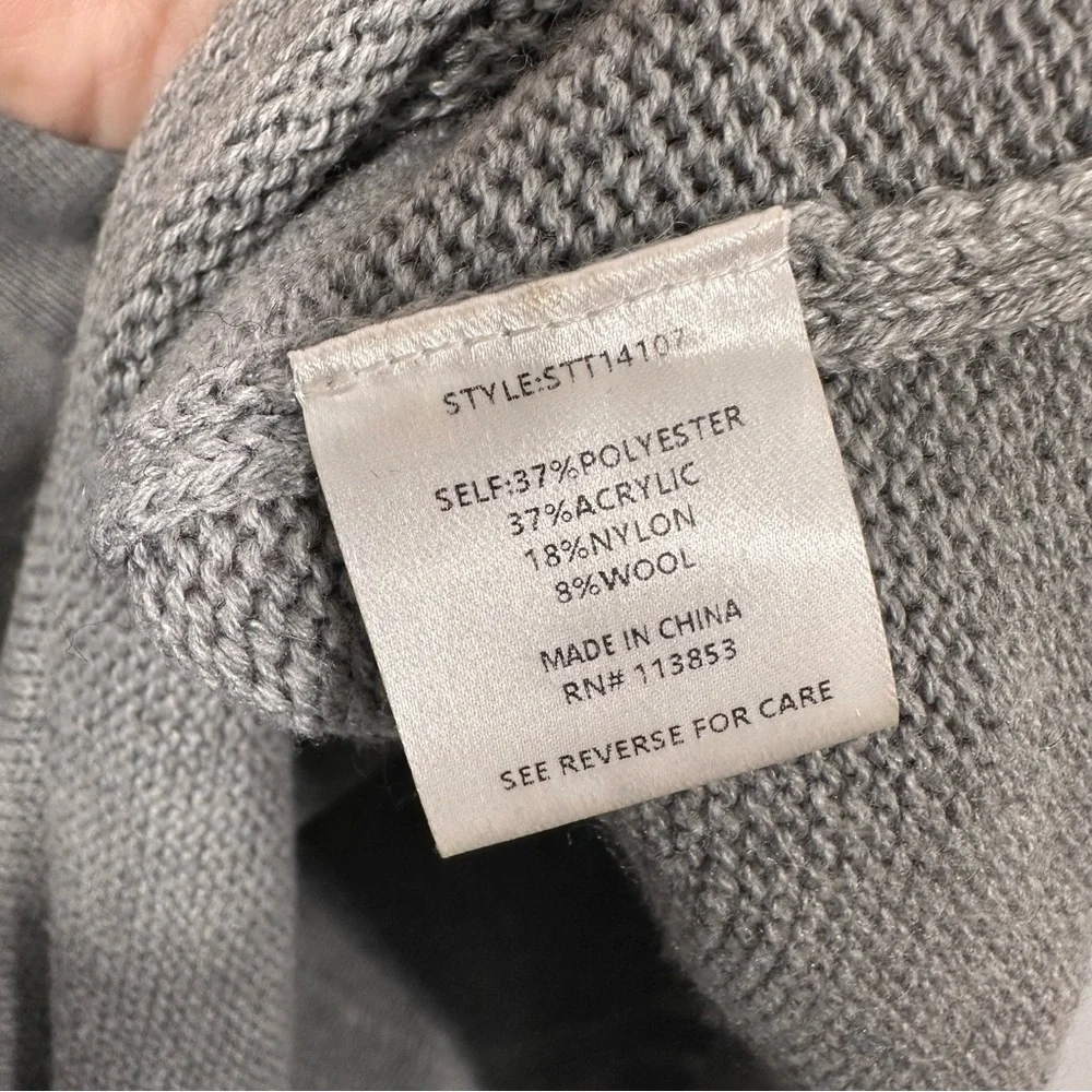 Gray Sweater Poncho - Picture 5 of 5